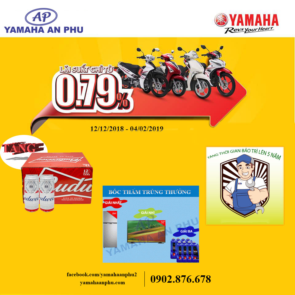 Chương trình khuyến mãi mua xe Yamaha